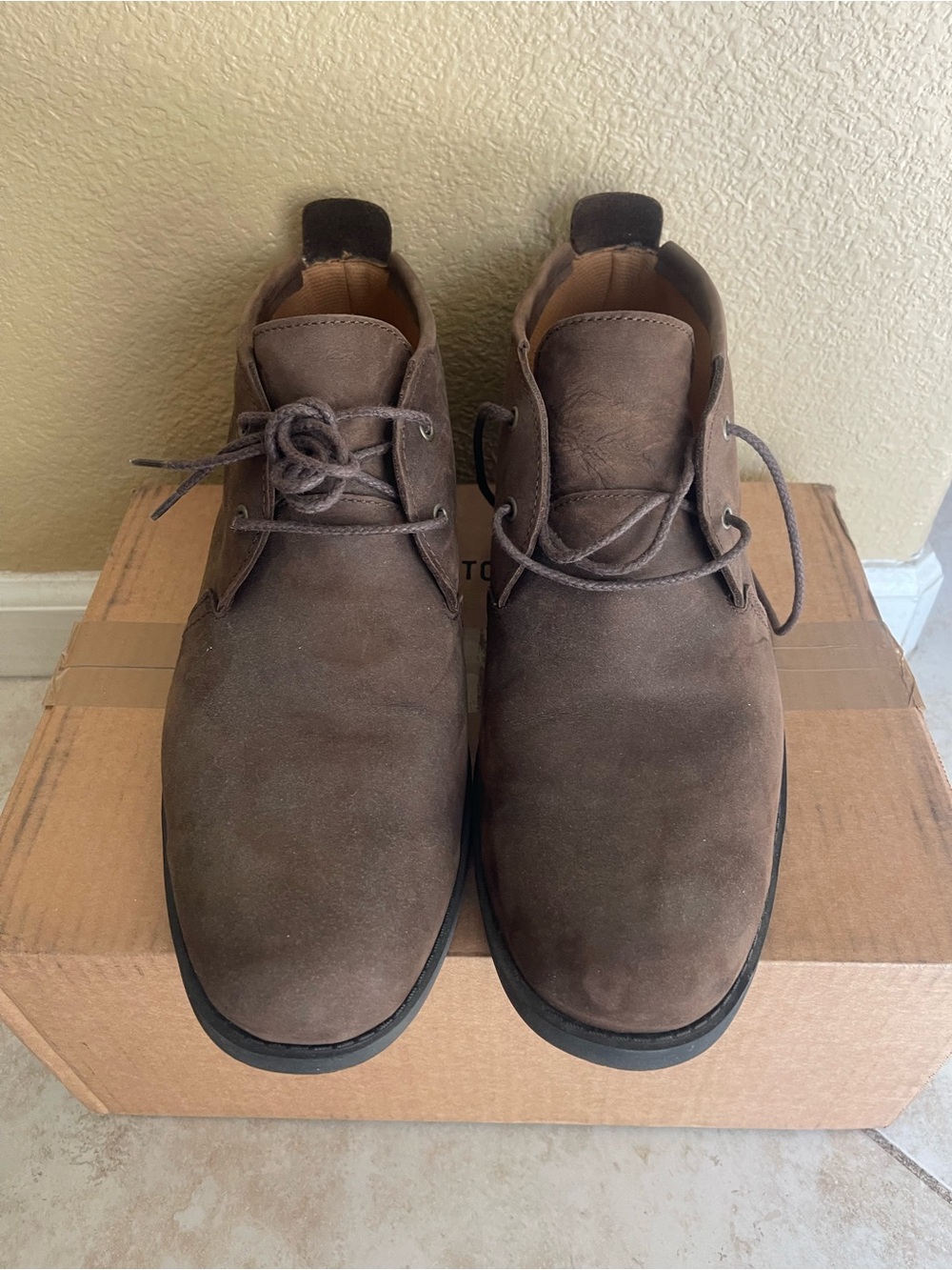 Time and Tru Brown Suede Chukka Boots for Men